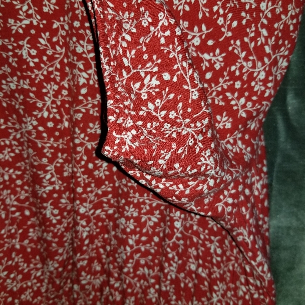 Reitmans Womens Red White Floral Design Viscose Dress Label Reads Size 2X - Picture 9 of 14